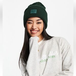 Herschel Supply Co. Juneau chunky rib knit beanie in dark green